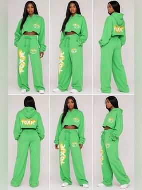 BOYS LIE SZ SM TWO PEICE TOXIC LOVE GREEN
